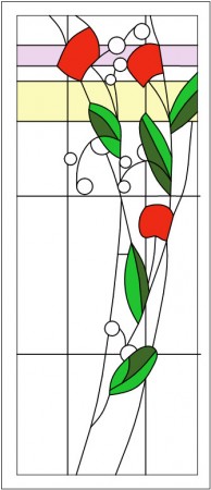 Витражи одна дверь - kf38